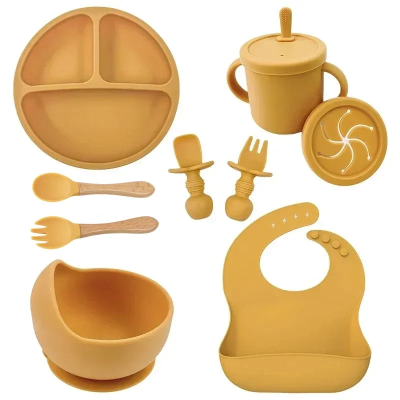 Silicone Suction Baby Plate Set – Divided Toddler Feeding
