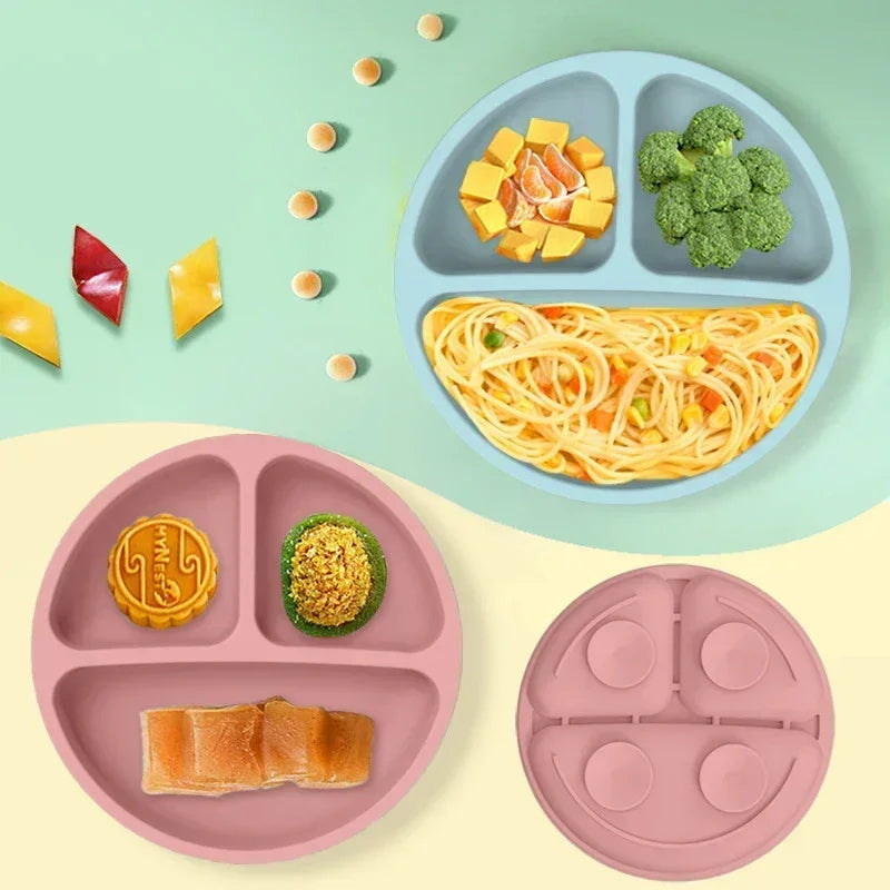 Silicone Suction Baby Plate Set – Divided Toddler Feeding