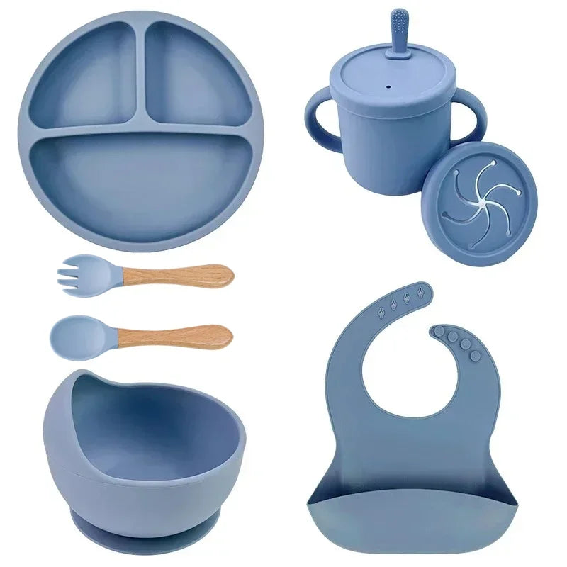 Silicone Suction Baby Plate Set – Divided Toddler Feeding