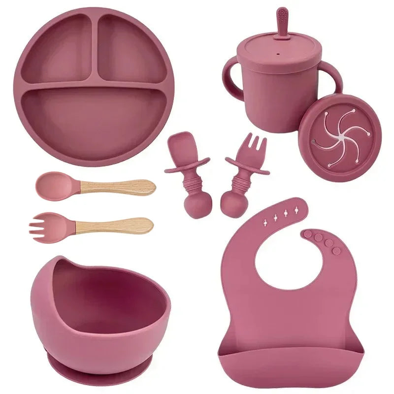 Silicone Suction Baby Plate Set – Divided Toddler Feeding