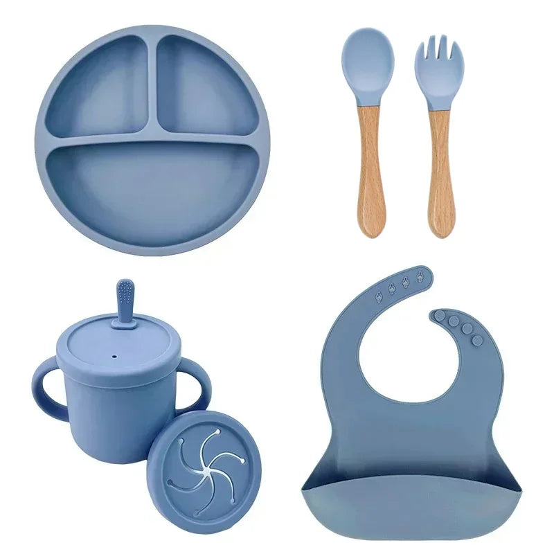 Silicone Suction Baby Plate Set – Divided Toddler Feeding