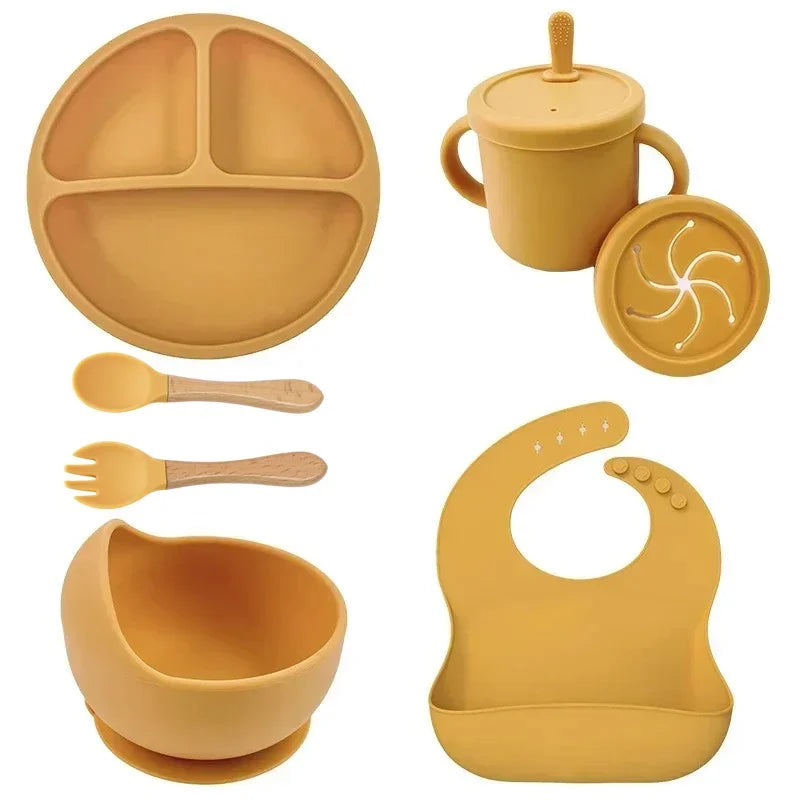 Silicone Suction Baby Plate Set – Divided Toddler Feeding