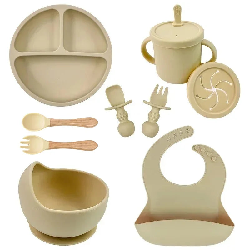 Silicone Suction Baby Plate Set – Divided Toddler Feeding