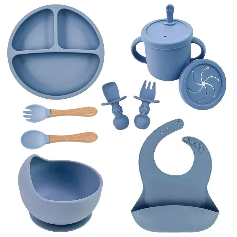 Silicone Suction Baby Plate Set – Divided Toddler Feeding